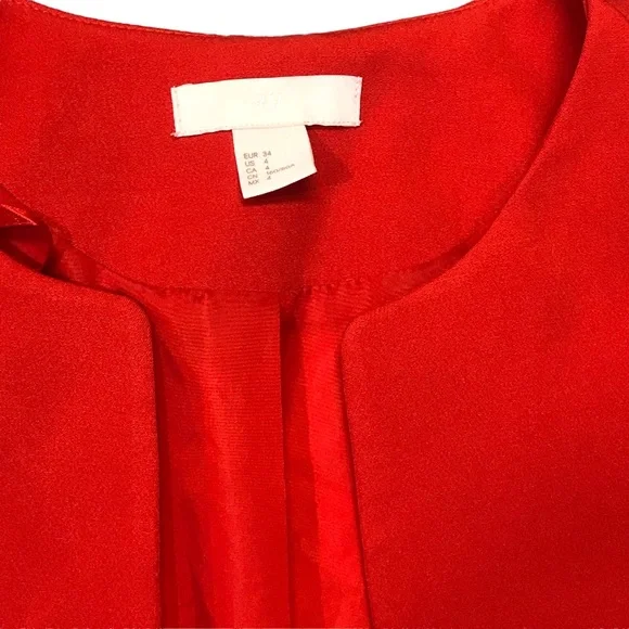 🆕 H&M Cherry Red Womens Coat - Picture 2 of 2